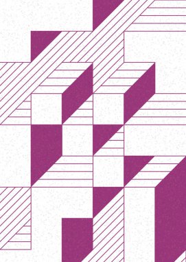 Edward Zajec 'in 1971' deki Il Cubo 'sunun uygulanması. Esasen 8 taştan oluşan bir Truchet fayans seti ve yerleştirme sanatı illüstrasyonu için kurallar