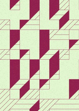 Edward Zajec 'in 1971' deki Il Cubo 'sunun uygulanması. Esasen 8 taştan oluşan bir Truchet fayans seti ve yerleştirme sanatı illüstrasyonu için kurallar