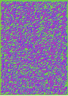 Edward Zajec 'in 1971' deki Il Cubo 'sunun uygulanması. Esasen 8 taştan oluşan bir Truchet fayans seti ve yerleştirme sanatı illüstrasyonu için kurallar