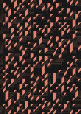 Edward Zajec 'in 1971' deki Il Cubo 'sunun uygulanması. Esasen 8 taştan oluşan bir Truchet fayans seti ve yerleştirme sanatı illüstrasyonu için kurallar