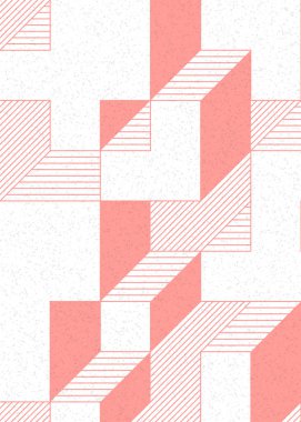 Edward Zajec 'in 1971' deki Il Cubo 'sunun uygulanması. Esasen 8 taştan oluşan bir Truchet fayans seti ve yerleştirme sanatı illüstrasyonu için kurallar