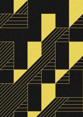 Edward Zajec 'in 1971' deki Il Cubo 'sunun uygulanması. Esasen 8 taştan oluşan bir Truchet fayans seti ve yerleştirme sanatı illüstrasyonu için kurallar