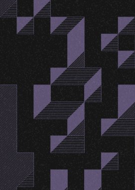 Edward Zajec 'in 1971' deki Il Cubo 'sunun uygulanması. Esasen 8 taştan oluşan bir Truchet fayans seti ve yerleştirme sanatı illüstrasyonu için kurallar