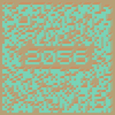 Edward Zajec 'in 1971' deki Il Cubo 'sunun uygulanması. Esasen 8 taştan oluşan bir Truchet fayans seti ve yerleştirme sanatı illüstrasyonu için kurallar