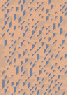 Edward Zajec 'in 1971' deki Il Cubo 'sunun uygulanması. Esasen 8 taştan oluşan bir Truchet fayans seti ve yerleştirme sanatı illüstrasyonu için kurallar