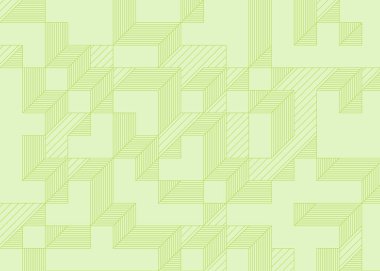 Edward Zajec 'in 1971' deki Il Cubo 'sunun uygulanması. Esasen 8 taştan oluşan bir Truchet fayans seti ve yerleştirme sanatı illüstrasyonu için kurallar