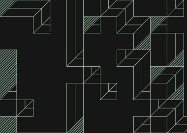 1999 'da Edward Zajec II Cubo' nun 1971 'de uygulanması. Esasen 8 taştan oluşan bir Truchet fayans seti ve yerleştirme sanatı illüstrasyonu için kurallar.