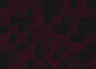 Edward Zajec 'in 1971' deki Il Cubo 'sunun uygulanması. Esasen 8 taştan oluşan bir Truchet fayans seti ve yerleştirme sanatı illüstrasyonu için kurallar