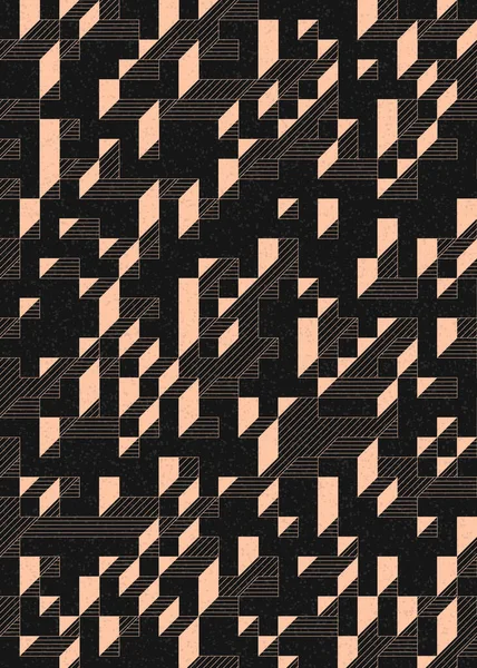 Edward Zajec 'in 1971' deki Il Cubo 'sunun uygulanması. Esasen 8 taştan oluşan bir Truchet fayans seti ve yerleştirme sanatı illüstrasyonu için kurallar