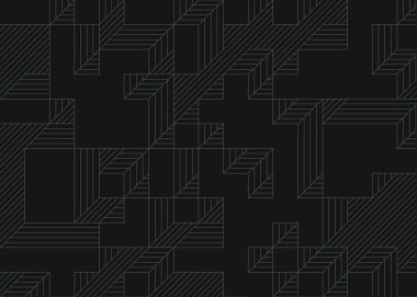 Edward Zajec 'in 1971' deki Il Cubo 'sunun uygulanması. Esasen 8 taştan oluşan bir Truchet fayans seti ve yerleştirme sanatı illüstrasyonu için kurallar