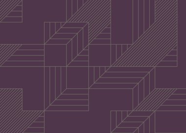 Edward Zajec 'in 1971' deki Il Cubo 'sunun uygulanması. Esasen 8 taştan oluşan bir Truchet fayans seti ve yerleştirme sanatı illüstrasyonu için kurallar