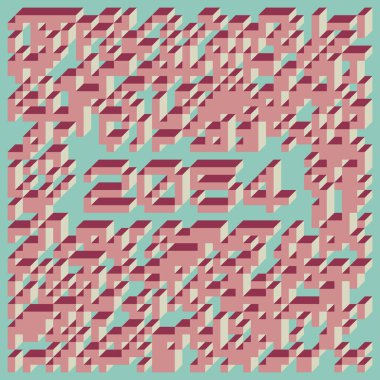 Edward Zajec 'in 1971' deki Il Cubo 'sunun uygulanması. Esasen 8 taştan oluşan bir Truchet fayans seti ve yerleştirme sanatı illüstrasyonu için kurallar