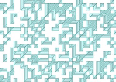 1999 'da Edward Zajec II Cubo' nun 1971 'de uygulanması. Esasen 8 taştan oluşan bir Truchet fayans seti ve yerleştirme sanatı illüstrasyonu için kurallar.