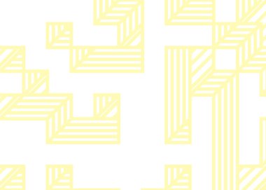 Edward Zajec 'in 1971' deki Il Cubo 'sunun uygulanması. Esasen 8 taştan oluşan bir Truchet fayans seti ve yerleştirme sanatı illüstrasyonu için kurallar