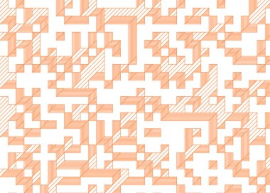 1999 'da Edward Zajec II Cubo' nun 1971 'de uygulanması. Esasen 8 taştan oluşan bir Truchet fayans seti ve yerleştirme sanatı illüstrasyonu için kurallar.