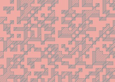 1999 'da Edward Zajec II Cubo' nun 1971 'de uygulanması. Esasen 8 taştan oluşan bir Truchet fayans seti ve yerleştirme sanatı illüstrasyonu için kurallar.