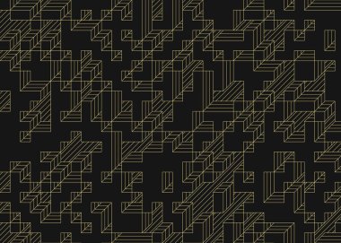 Edward Zajec 'in 1971' deki Il Cubo 'sunun uygulanması. Esasen 8 taştan oluşan bir Truchet fayans seti ve yerleştirme sanatı illüstrasyonu için kurallar