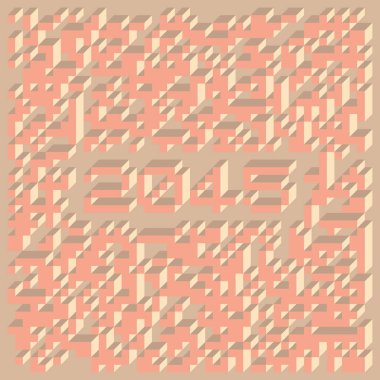 Edward Zajec 'in 1971' deki Il Cubo 'sunun uygulanması. Esasen 8 taştan oluşan bir Truchet fayans seti ve yerleştirme sanatı illüstrasyonu için kurallar