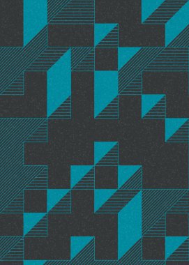 Edward Zajec 'in 1971' deki Il Cubo 'sunun uygulanması. Esasen 8 taştan oluşan bir Truchet fayans seti ve yerleştirme sanatı illüstrasyonu için kurallar