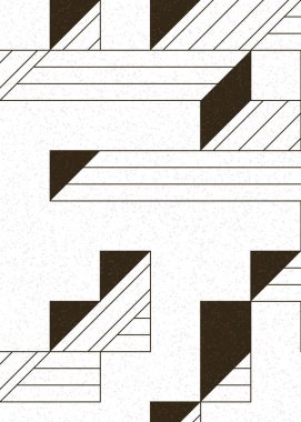 Edward Zajec 'in 1971' deki Il Cubo 'sunun uygulanması. Esasen 8 taştan oluşan bir Truchet fayans seti ve yerleştirme sanatı illüstrasyonu için kurallar