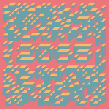 Edward Zajec 'in 1971' deki Il Cubo 'sunun uygulanması. Esasen 8 taştan oluşan bir Truchet fayans seti ve yerleştirme sanatı illüstrasyonu için kurallar