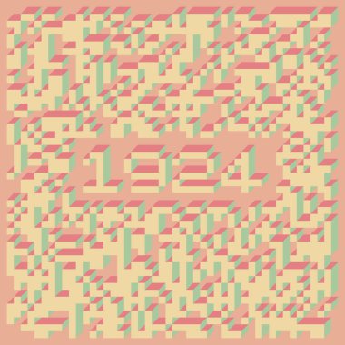 1999 'da Edward Zajec II Cubo' nun 1971 'de uygulanması. Esasen 8 taştan oluşan bir Truchet fayans seti ve yerleştirme sanatı illüstrasyonu için kurallar.