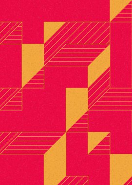 Edward Zajec 'in 1971' deki Il Cubo 'sunun uygulanması. Esasen 8 taştan oluşan bir Truchet fayans seti ve yerleştirme sanatı illüstrasyonu için kurallar