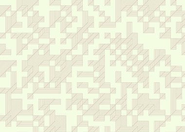 Edward Zajec 'in 1971' deki Il Cubo 'sunun uygulanması. Esasen 8 taştan oluşan bir Truchet fayans seti ve yerleştirme sanatı illüstrasyonu için kurallar