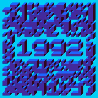 1999 'da Edward Zajec II Cubo' nun 1971 'de uygulanması. Esasen 8 taştan oluşan bir Truchet fayans seti ve yerleştirme sanatı illüstrasyonu için kurallar.