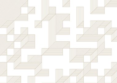 Edward Zajec 'in 1971' deki Il Cubo 'sunun uygulanması. Esasen 8 taştan oluşan bir Truchet fayans seti ve yerleştirme sanatı illüstrasyonu için kurallar