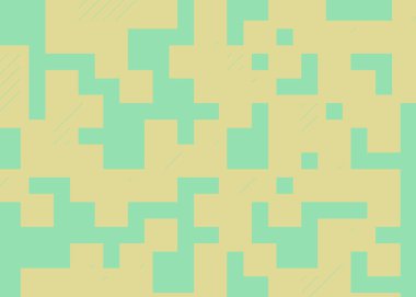 Edward Zajec 'in 1971' deki Il Cubo 'sunun uygulanması. Esasen 8 taştan oluşan bir Truchet fayans seti ve yerleştirme sanatı illüstrasyonu için kurallar