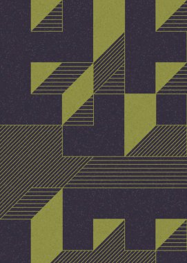 Edward Zajec 'in 1971' deki Il Cubo 'sunun uygulanması. Esasen 8 taştan oluşan bir Truchet fayans seti ve yerleştirme sanatı illüstrasyonu için kurallar