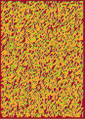 Edward Zajec 'in 1971' deki Il Cubo 'sunun uygulanması. Esasen 8 taştan oluşan bir Truchet fayans seti ve yerleştirme sanatı illüstrasyonu için kurallar