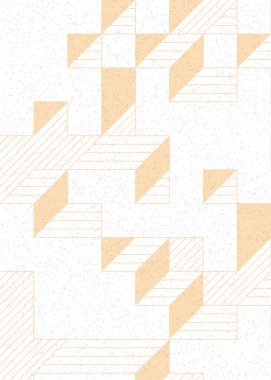 Edward Zajec 'in 1971' deki Il Cubo 'sunun uygulanması. Esasen 8 taştan oluşan bir Truchet fayans seti ve yerleştirme sanatı illüstrasyonu için kurallar