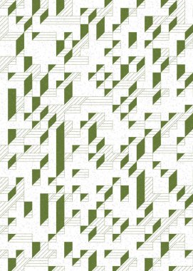 Edward Zajec 'in 1971' deki Il Cubo 'sunun uygulanması. Esasen 8 taştan oluşan bir Truchet fayans seti ve yerleştirme sanatı illüstrasyonu için kurallar