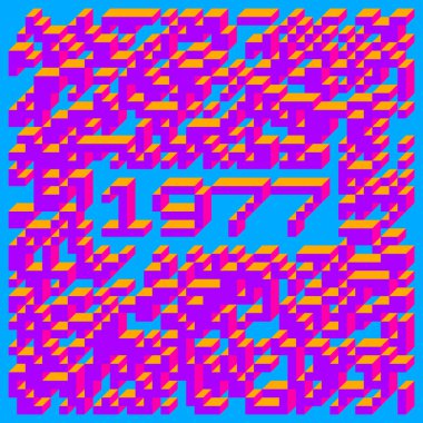 1999 'da Edward Zajec II Cubo' nun 1971 'de uygulanması. Esasen 8 taştan oluşan bir Truchet fayans seti ve yerleştirme sanatı illüstrasyonu için kurallar.