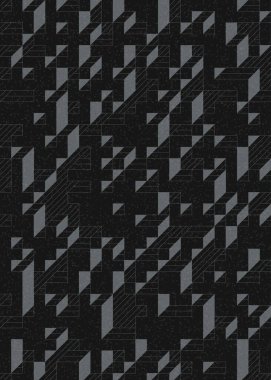 Edward Zajec 'in 1971' deki Il Cubo 'sunun uygulanması. Esasen 8 taştan oluşan bir Truchet fayans seti ve yerleştirme sanatı illüstrasyonu için kurallar