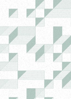 Edward Zajec 'in 1971' deki Il Cubo 'sunun uygulanması. Esasen 8 taştan oluşan bir Truchet fayans seti ve yerleştirme sanatı illüstrasyonu için kurallar