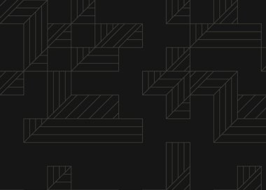 Edward Zajec 'in 1971' deki Il Cubo 'sunun uygulanması. Esasen 8 taştan oluşan bir Truchet fayans seti ve yerleştirme sanatı illüstrasyonu için kurallar