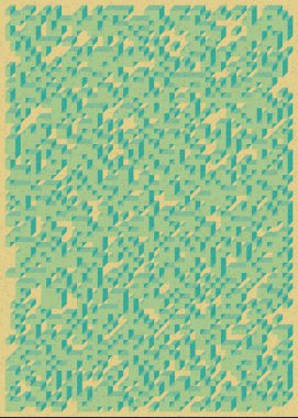 Edward Zajec 'in 1971' deki Il Cubo 'sunun uygulanması. Esasen 8 taştan oluşan bir Truchet fayans seti ve yerleştirme sanatı illüstrasyonu için kurallar