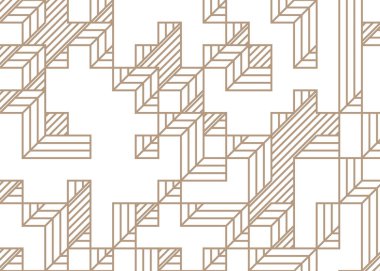 Edward Zajec 'in 1971' deki Il Cubo 'sunun uygulanması. Esasen 8 taştan oluşan bir Truchet fayans seti ve yerleştirme sanatı illüstrasyonu için kurallar