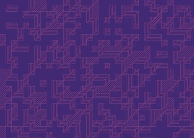 Edward Zajec 'in 1971' deki Il Cubo 'sunun uygulanması. Esasen 8 taştan oluşan bir Truchet fayans seti ve yerleştirme sanatı illüstrasyonu için kurallar