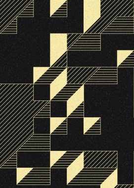 Edward Zajec 'in 1971' deki Il Cubo 'sunun uygulanması. Esasen 8 taştan oluşan bir Truchet fayans seti ve yerleştirme sanatı illüstrasyonu için kurallar