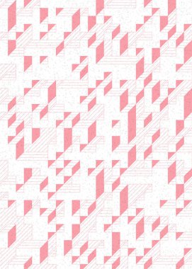 Edward Zajec 'in 1971' deki Il Cubo 'sunun uygulanması. Esasen 8 taştan oluşan bir Truchet fayans seti ve yerleştirme sanatı illüstrasyonu için kurallar