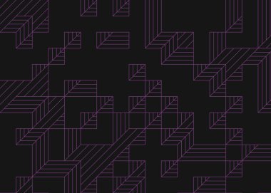 Edward Zajec 'in 1971' deki Il Cubo 'sunun uygulanması. Esasen 8 taştan oluşan bir Truchet fayans seti ve yerleştirme sanatı illüstrasyonu için kurallar