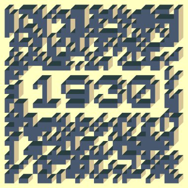 1999 'da Edward Zajec II Cubo' nun 1971 'de uygulanması. Esasen 8 taştan oluşan bir Truchet fayans seti ve yerleştirme sanatı illüstrasyonu için kurallar.