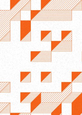 Edward Zajec 'in 1971' deki Il Cubo 'sunun uygulanması. Esasen 8 taştan oluşan bir Truchet fayans seti ve yerleştirme sanatı illüstrasyonu için kurallar