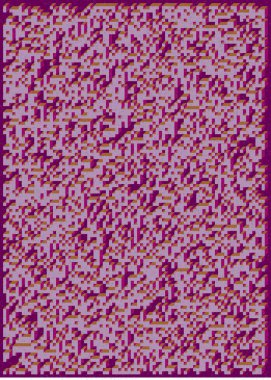 Edward Zajec 'in 1971' deki Il Cubo 'sunun uygulanması. Esasen 8 taştan oluşan bir Truchet fayans seti ve yerleştirme sanatı illüstrasyonu için kurallar