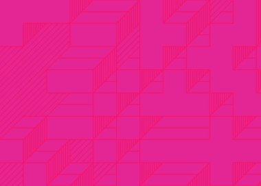 Edward Zajec 'in 1971' deki Il Cubo 'sunun uygulanması. Esasen 8 taştan oluşan bir Truchet fayans seti ve yerleştirme sanatı illüstrasyonu için kurallar