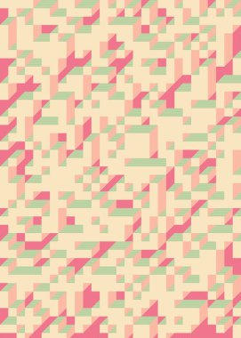 Edward Zajec 'in 1971' deki Il Cubo 'sunun uygulanması. Esasen 8 taştan oluşan bir Truchet fayans seti ve yerleştirme sanatı illüstrasyonu için kurallar